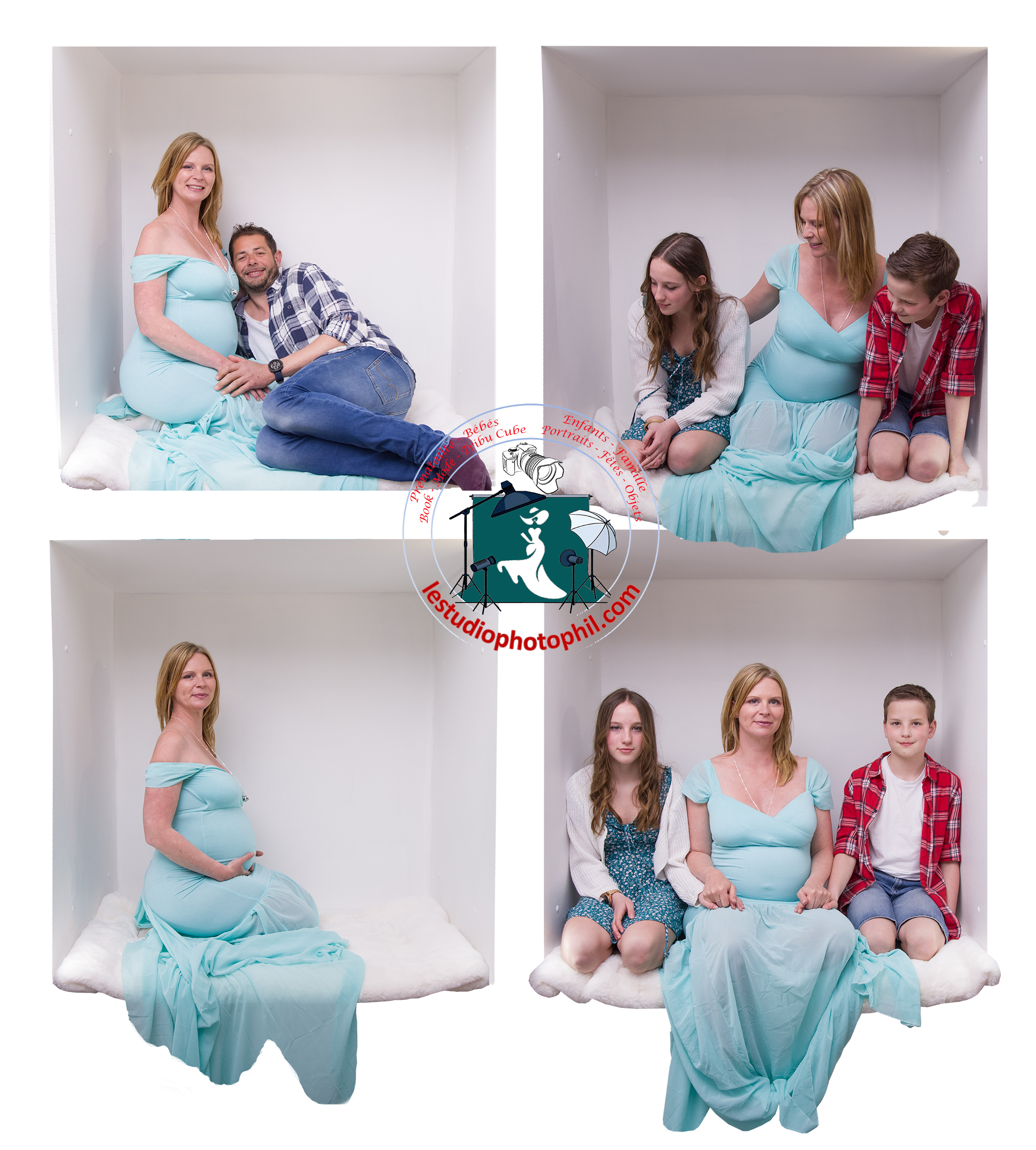 Photo de famille en studio