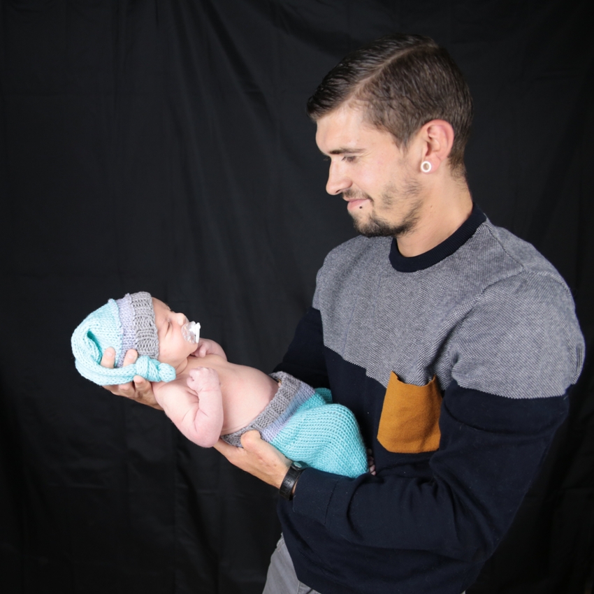 Photo de bébé en studio
